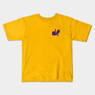 Small LA Hands Silhouette, Purple Kids T-Shirt